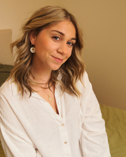 Boucles d'oreilles nacre & étoile - Céleste