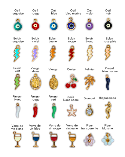 Broche charms personnalisé