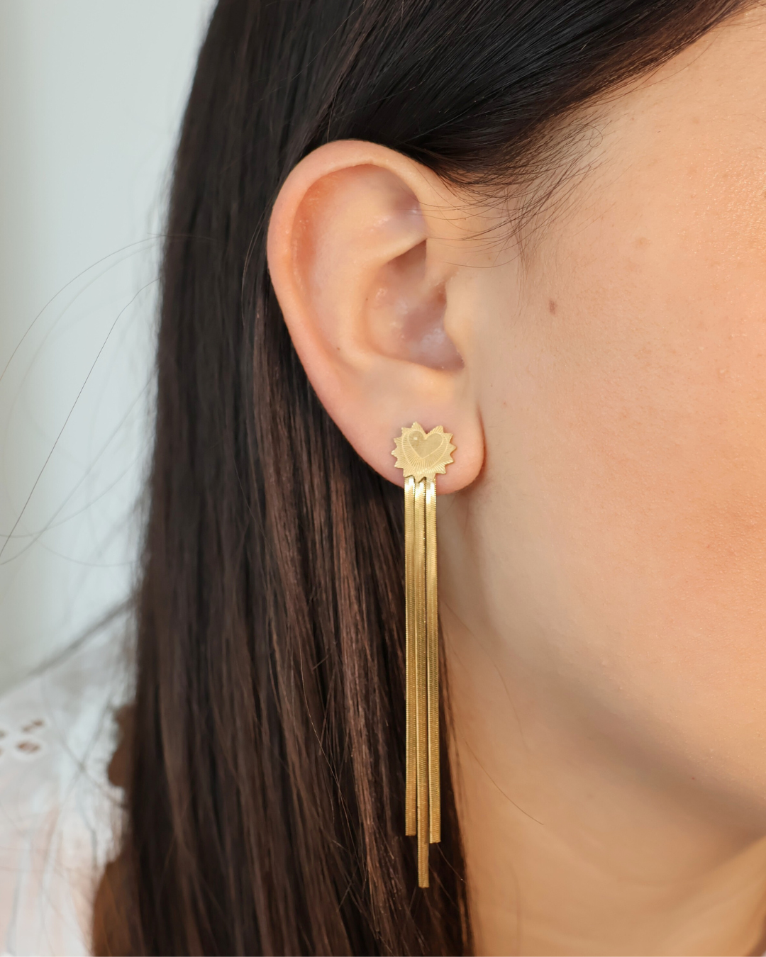 Boucles d'oreilles coeur ex voto - Aimée