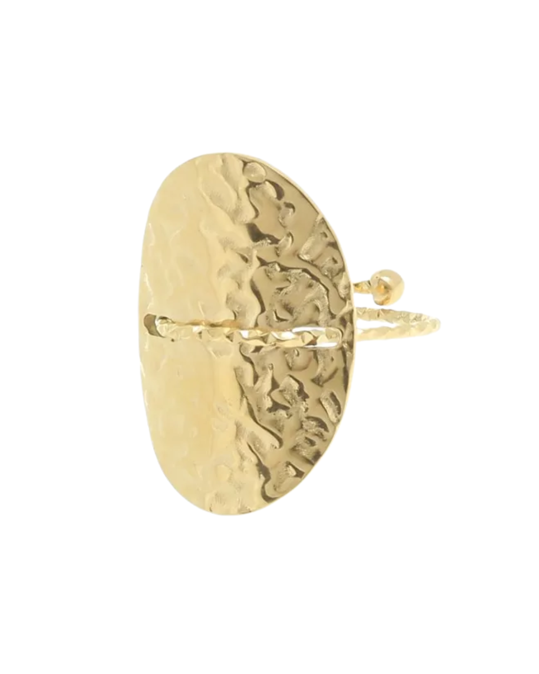 Bague ovale martelé - Laly