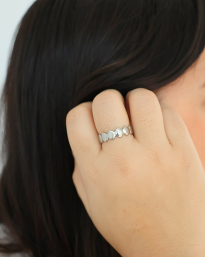 Bague coquillages argenté - Noémie