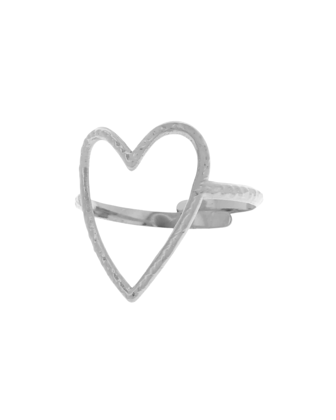 Bague coeur martelé - Alice